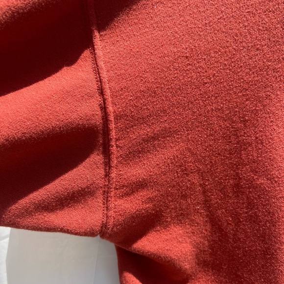 Aerie Red Zip Up Sweater Cozy Fleece Relaxed Fit - Picture 3 of 5